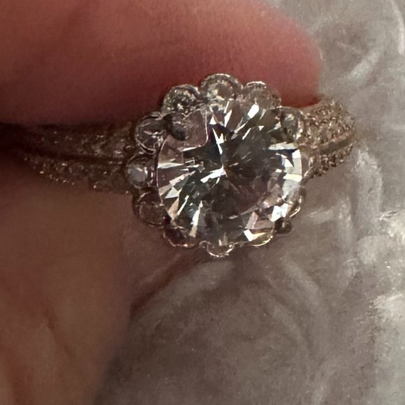 Vintage CZ ring, size 5 - Picture 5 of 5